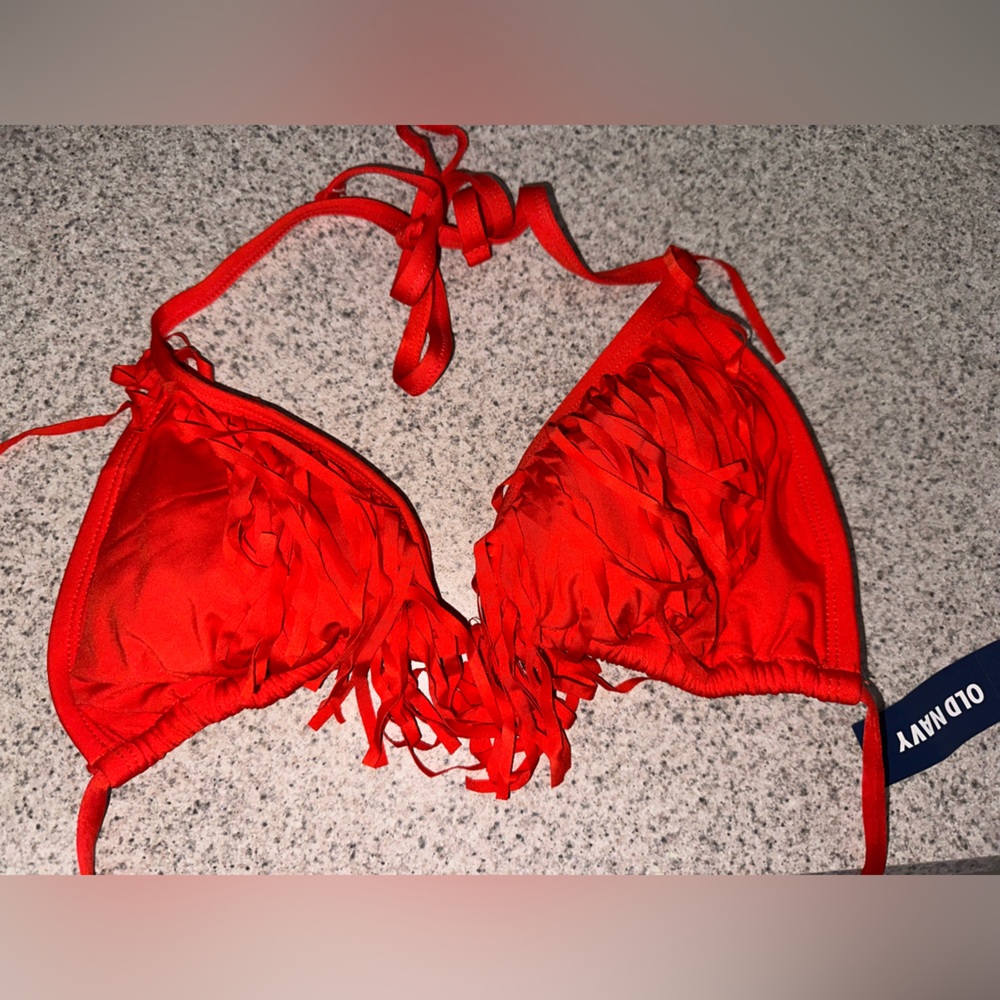 NWT Old Navy fringe bikini swim top XL